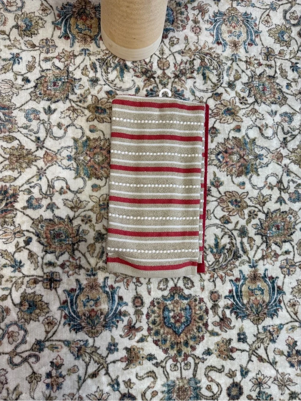 New Western Kitchen Towel Set-One Embroidered Cowboy Hat & One Stripe Towel